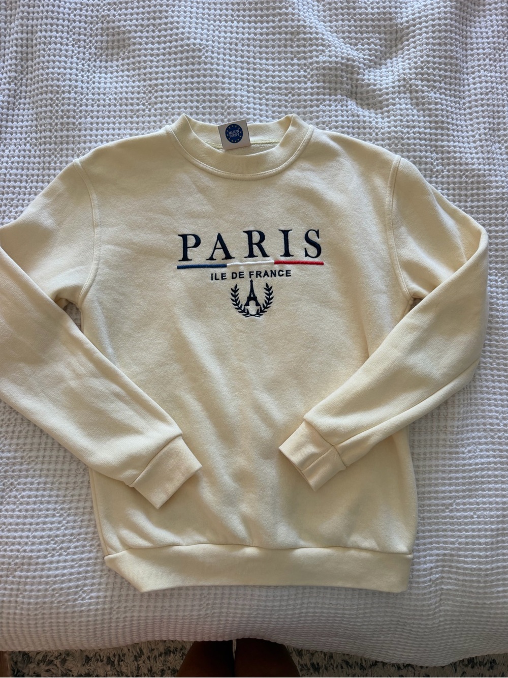 Cream 'Paris Ile de France' Crewneck Sweatshirt